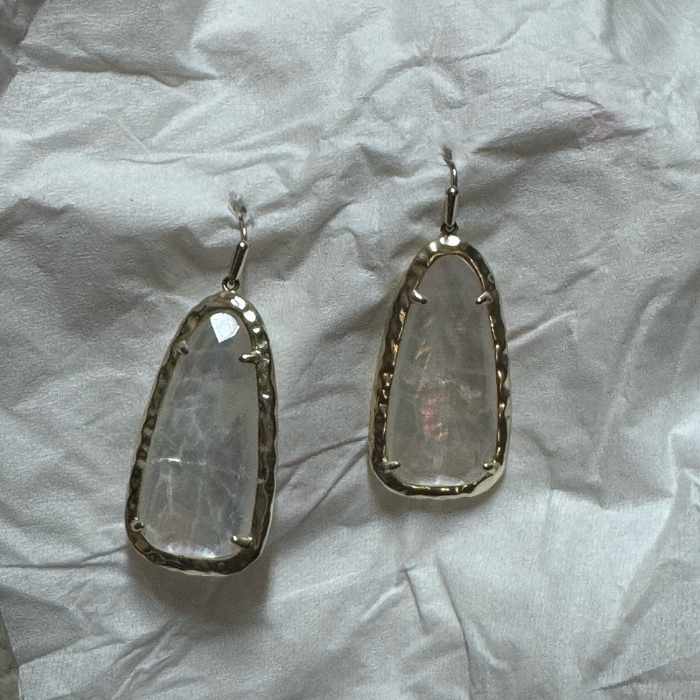 Kendra Scott white opaque earrings